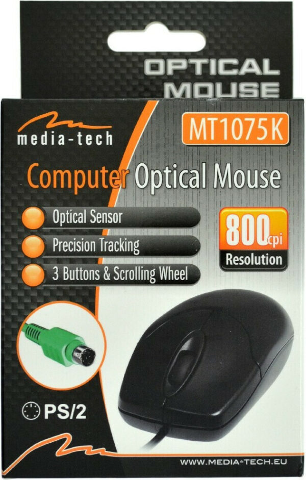 Media-Tech-MT1075K-PS2 Optical Mouse