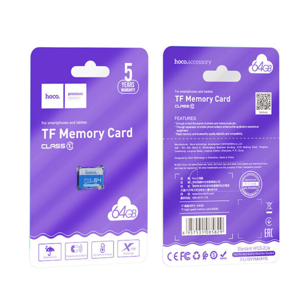 Hoco TF high speed microSDXC 64GB Class 10 U1 A1